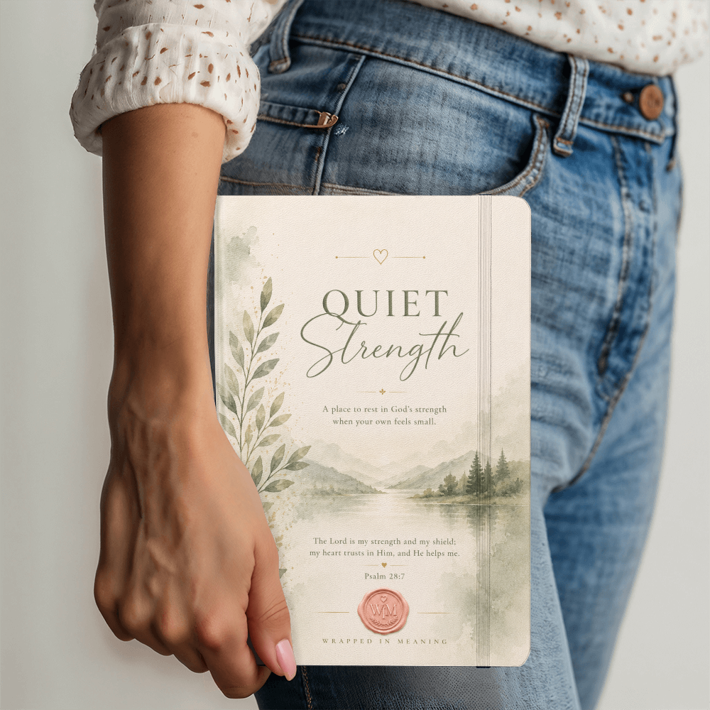 Quiet Strength Journal | Christian Prayer & Reflection Journal | Wrapped In Meaning