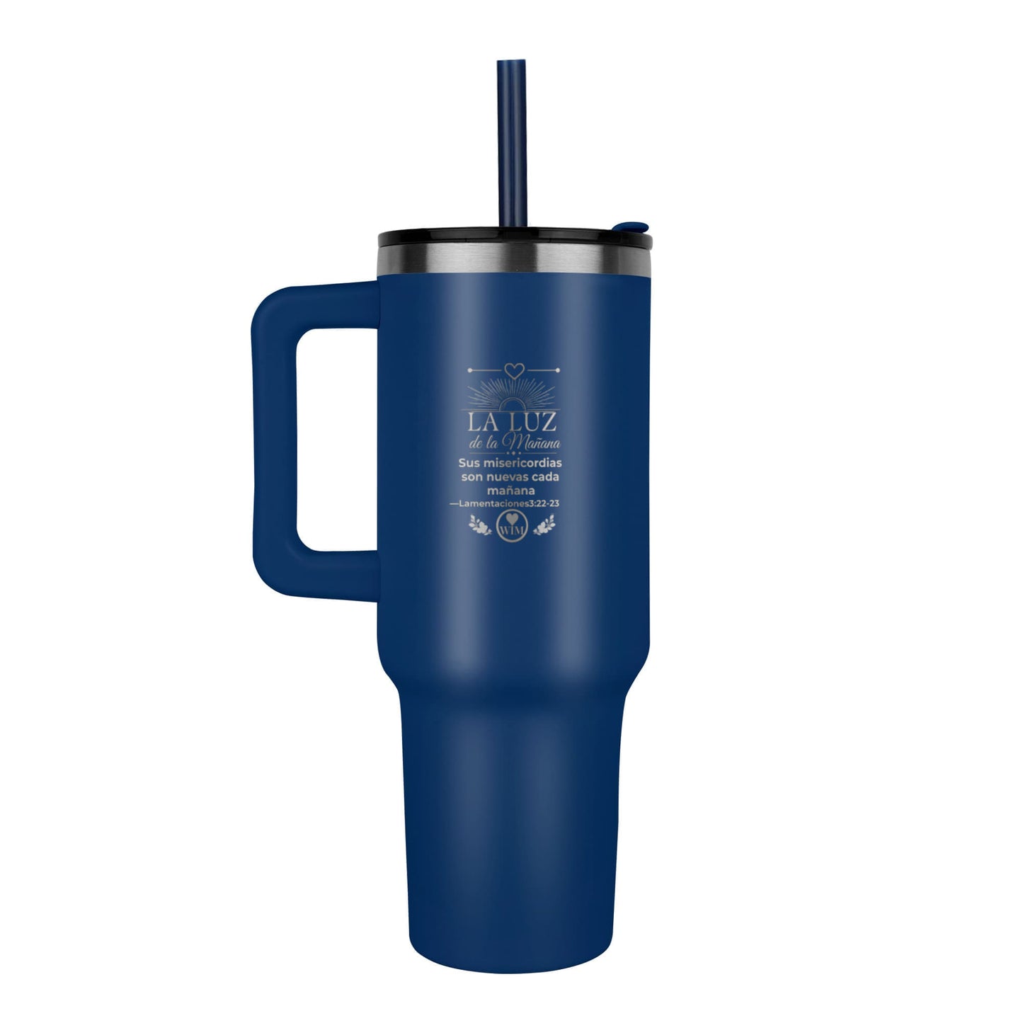 La Luz de la Mañana | Vaso Cristiano Grabado Láser de 40oz | Regalo de Fe | Lamentaciones 3:22-23